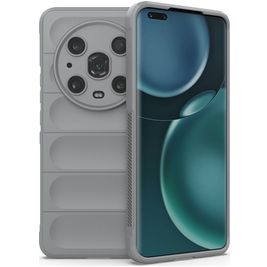 Mobigear Bumpy HONOR Magic 4 Pro Hülle Flexibles TPU Backcover - Grau