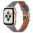 Mobigear Napoli Leder Apple Watch Armband Dornschließe - 49/46/45/44 mm - Grau