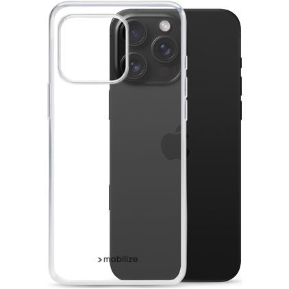 Mobilize Gelly Durchsichtig iPhone 16 Pro Max Hülle Flexibles TPU Backcover - Transparent