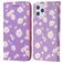 Mobigear Daisies iPhone 12 Pro Max Hülle Klapphülle Geldbörse - Lila