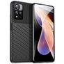 Mobigear Groove POCO M4 Pro 5G Hülle Flexibles TPU Backcover - Schwarz