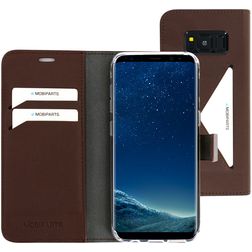 Mobiparts Classic Wallet Samsung Galaxy S8 Hülle Klapphülle Geldbörse - Braun