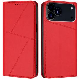 Mobigear Frosted Flip iPhone 17 Pro Hülle Klapphülle Geldbörse - Rot