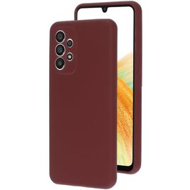 Mobiparts Samsung Galaxy A33 Silikon Hülle Backcover - Plum Red