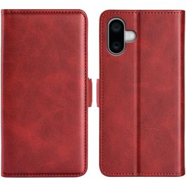 Mobigear Slim Magnet iPhone 16 Hülle Klapphülle Geldbörse - Rot