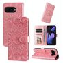 Mobigear Sunflower Google Pixel 9a Hülle Klapphülle Geldbörse - Roségold
