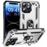 Mobigear Armor Ring iPhone 16 Pro Max Hülle Hardcase Backcover Stoßfest mit Ringhalter - Silber