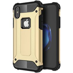 Mobigear Outdoor iPhone XS Hülle Hardcase Backcover Stoßfest - Gold