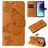 Mobigear Butterfly Xiaomi Redmi 14C Klapphülle Portemonnaie - Cognac