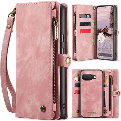 CaseMe 008 Google Pixel 9a Hülle Abnehmbare 2in1 Klapphülle Geldbörse - Pink