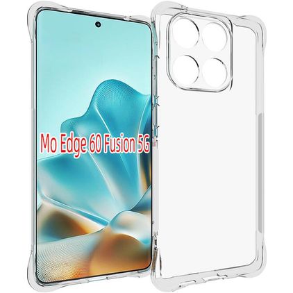 Mobigear Cushion Durchsichtig Motorola Edge 60 Fusion Hülle Flexibles TPU Backcover - Transparent