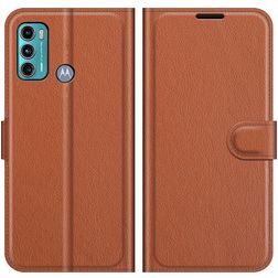 Mobigear Classic Motorola Moto G60 Hülle Klapphülle Geldbörse - Braun