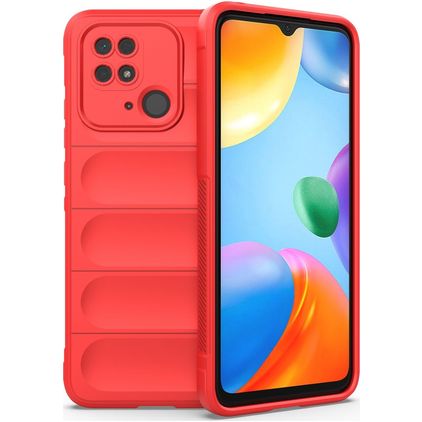 Mobigear Bumpy Xiaomi Redmi 10C Hülle Flexibles TPU Backcover - Rot