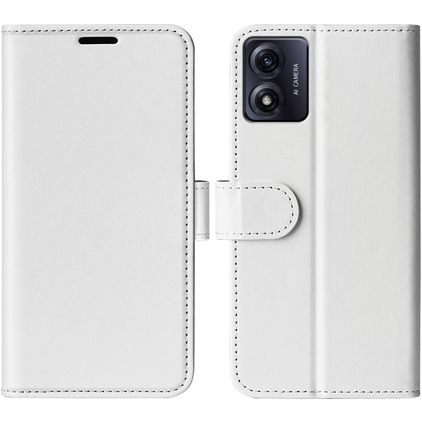 Mobigear Wallet Motorola Moto E13 Hülle Klapphülle Geldbörse - Weiß