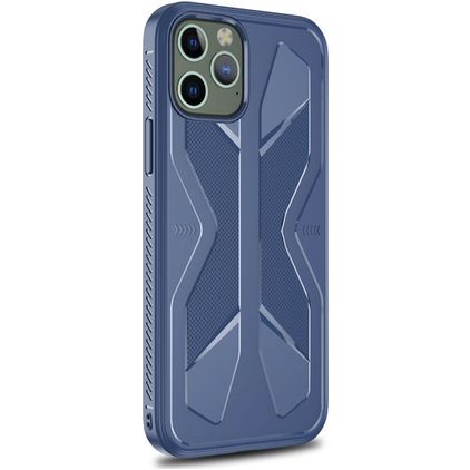 Mobigear Armor iPhone 12 Pro Max TPU (flexibel) Backcover Shockproof - Blau