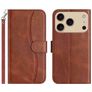 Mobigear S Line iPhone 17 Pro Max Hülle Klapphülle Geldbörse - Braun