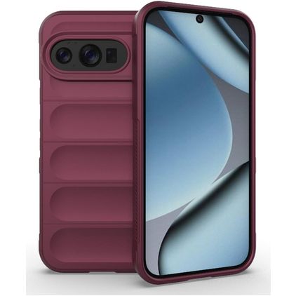 Mobigear Bumpy Google Pixel 10 Hülle Flexibles TPU Backcover - Wine Red