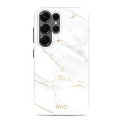 MIO Samsung Galaxy S25 Ultra MagSafe Hülle Hardcase Backcover - White Marble