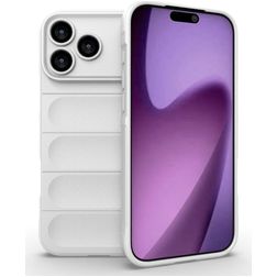 Mobigear Bumpy iPhone 18 Pro Max Hülle Flexibles TPU Backcover - Weiß