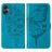 Mobigear Butterfly Samsung Galaxy A05 Hülle Klapphülle Geldbörse - Blau