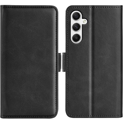 Mobigear Slim Magnet Samsung Galaxy A35 Hülle Klapphülle Geldbörse - Schwarz