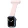 Mobigear Clip Schwesternuhr Apple Watch Armband Pin-Verschluss - 49/46/45/44 mm - Pastellrosa