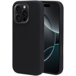 Mobiparts iPhone 16 Pro Silikon Hülle Backcover - Schwarz