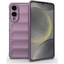 Mobigear Bumpy Samsung Galaxy S25 Edge Hülle Flexibles TPU Backcover - Lila