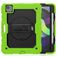 Mobigear SureGrip Xtreme iPad Air 4 (2020) Hülle Kunststoff / Silikon Backcover + Stylus-Halter + Schultergurt + Ständer - Schwarz / Grün