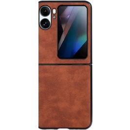 Mobigear Excellent OPPO Find N2 Flip Hülle Hardcase Backcover - Braun
