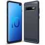 Mobigear Brushed Slim Samsung Galaxy S10 Plus TPU (flexibel) Backcover - Blau