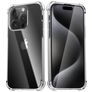 Mobigear Cushion Durchsichtig iPhone 15 Pro Hülle Flexibles TPU Backcover Stoßfest - Transparent