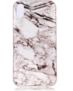 Mobigear Marble iPhone XS Max Hülle Flexibles TPU Backcover - Weiß
