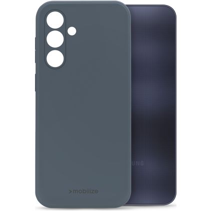 Mobilize Rubber Gelly Samsung Galaxy A25 Hülle Flexibles TPU Backcover - Matt Blue