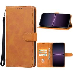 Mobigear Wallet Sony Xperia 1 V Hülle Klapphülle Geldbörse - Braun