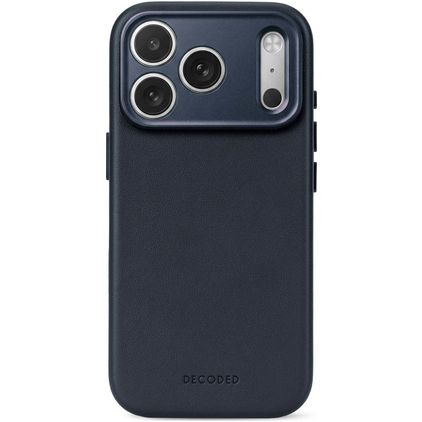 Decoded iPhone 18 Pro MagSafe Hülle Echtes Leder Backcover Stoßfest - Midnight Blue