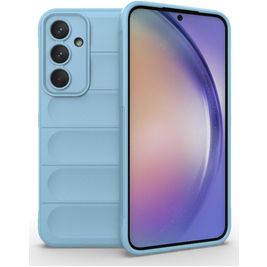 Mobigear Bumpy Samsung Galaxy A35 Hülle Flexibles TPU Backcover - Blau