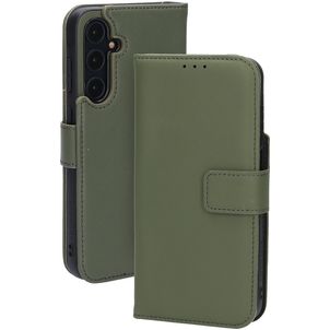 Mobiparts Samsung Galaxy A55 Hülle Echtes Leder Klapphülle Geldbörse - Grün