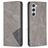 Mobigear Rhombus Slim Samsung Galaxy S25 Hülle Klapphülle - Grau