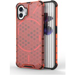 Mobigear Honeycomb Nothing Phone (2) Hülle Hardcase Backcover Stoßfest - Rot