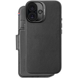 Decoded Detachable Wallet iPhone 16 MagSafe Hülle Echtleder 2in1 Klapphülle (herausnehmbar) Portemonnaie - Schwarz