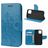 Mobigear Flowers iPhone 12 Mini Hülle Klapphülle Geldbörse - Blau