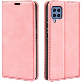 Mobigear Retro Slim Samsung Galaxy M22 Hülle Klapphülle Geldbörse - Pink
