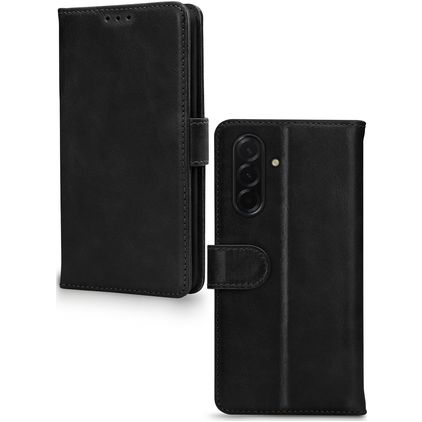 Mobilize Wallet Samsung Galaxy A36 Hülle Echtes Leder Klapphülle Geldbörse - Schwarz