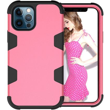 Mobigear Ultra Tough iPhone 12 Pro Max Hülle Hardcase Backcover Stoßfest - Magenta