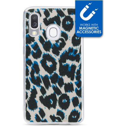 My Style Magneta Samsung Galaxy A40 TPU (flexibel) Backcover - Leopard