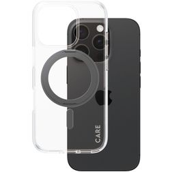 CARE by PanzerGlass Kickstand iPhone 16 Pro MagSafe Hardcase Backcover mit Ständer - Transparent / Schwarz
