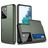 Mobigear Brushed Credit Card Slot Case Dark Green Samsung Galaxy S21 Ultra