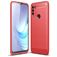 Mobigear Brushed Motorola Moto G50 Hülle Flexibles TPU Backcover - Rot