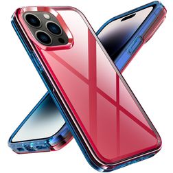 Mobigear Crystal iPhone 14 Pro Hülle Hardcase Backcover - Transparent / Rot